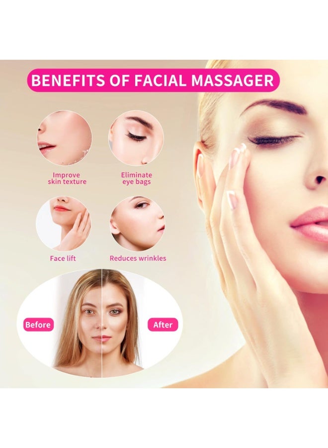 Facial Mini Massager Handheld Portable Quiet Ring Massager Waterproof USB Rechargeable Powerful Multifunctional Travel Pocket Face Eye Massager - Image 5